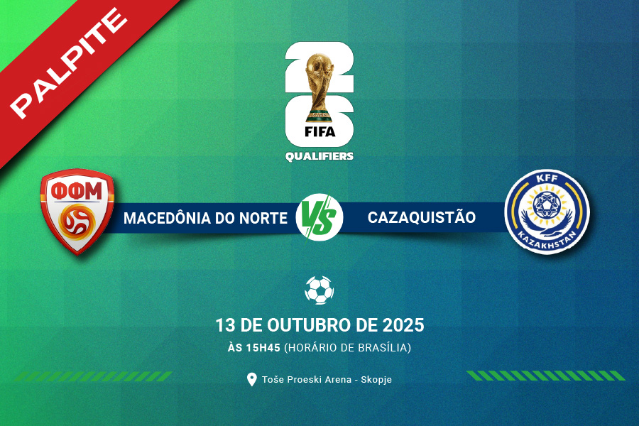 Confira a análise, onde assistir e o melhor palpite para Macedônia do Norte x Cazaquistão pelas Eliminatórias para a Copa do Mundo de 2026.