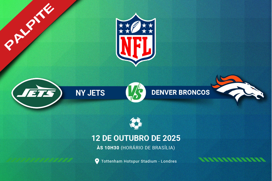 Confira onde assistir ao jogo entre New York Jets x Denver Broncos pela Semana 6 da NFL, o palpite e a análise de lesionados da partida.